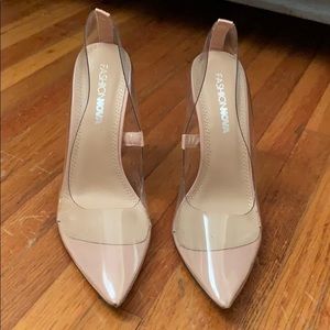 Fashion nova clear heels